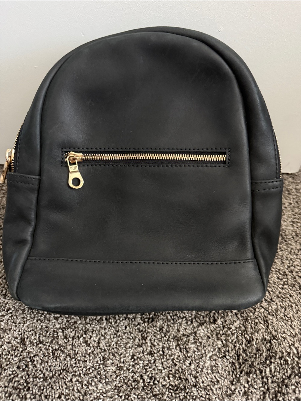 Parker Clay Ella Black Premium Leather Mini Backpack